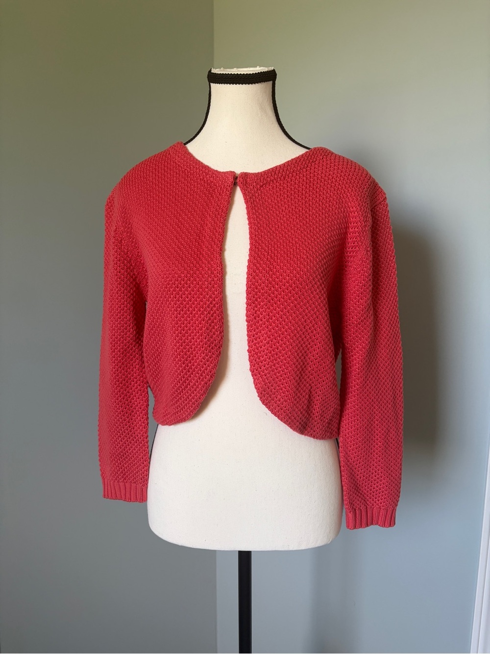🔥🆕🔥 Lili Bleu Papaya Orange Knit Crop Cardigan Bolero Size L